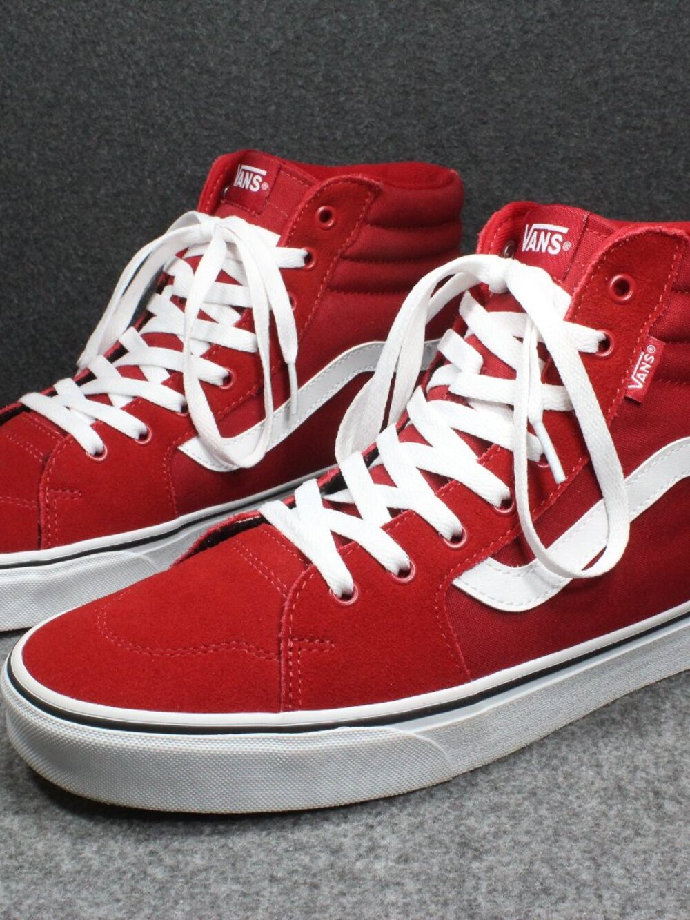 Vans Filmore Hi Suede Canvas Sk8 Hi Red Chili Pepper Size Mens Size 11.5